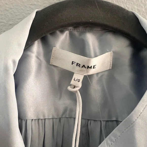 NWT Frame Button Up Silk Top - Picture 8 of 8